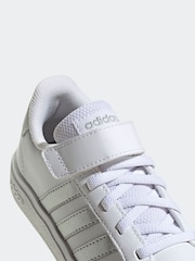 Белый - adidas кроссовки с эластичными шнурками и ремешком - Изображение 8 из 10