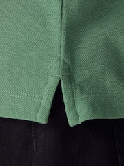 Green Slim Fit Short Sleeve Pique Polo Shirt - Image 5 of 8