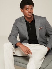 Grijs - Normale Pasvorm - Modieuze blazer met textuur - Image 1 of 10