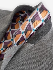 Grijs - Normale Pasvorm - Modieuze blazer met textuur - Image 10 of 10