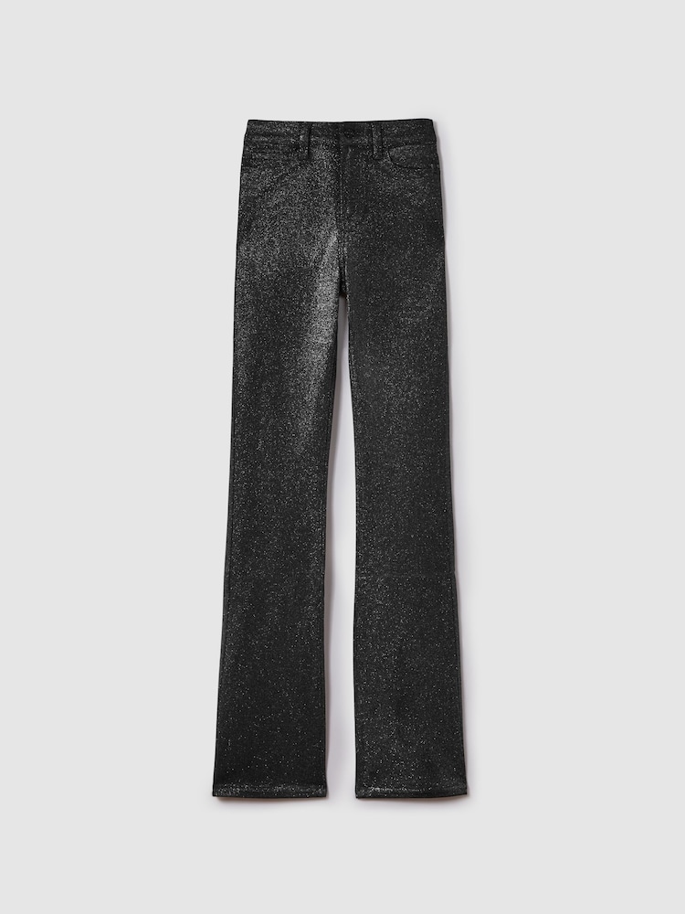 Paige High Rise Sparkly Trousers - Image 2 of 6