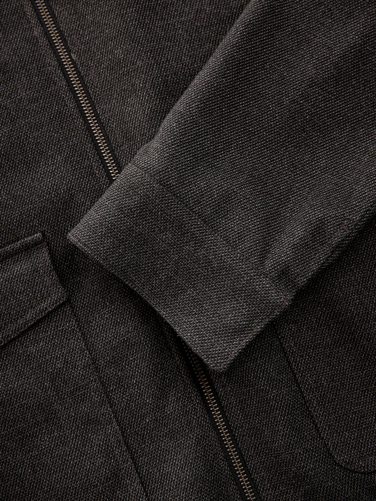 Brown Smart Textured Blouson Jacket - Image 10 of 10