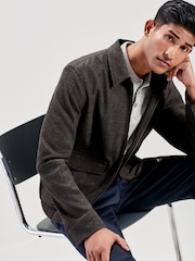 Brown Smart Textured Blouson Jacket - Image 2 of 10