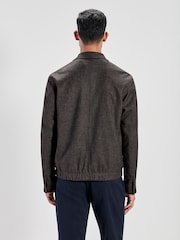 Brown Smart Textured Blouson Jacket - Image 3 of 10