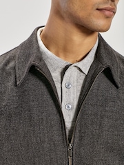 Brown Smart Textured Blouson Jacket - Image 4 of 10
