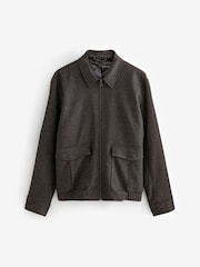 Brown Smart Textured Blouson Jacket - Image 6 of 10