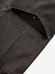 Brown Smart Textured Blouson Jacket - Image 9 of 10