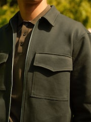 Khaki Green EDIT Jersey Shacket - Image 4 of 11