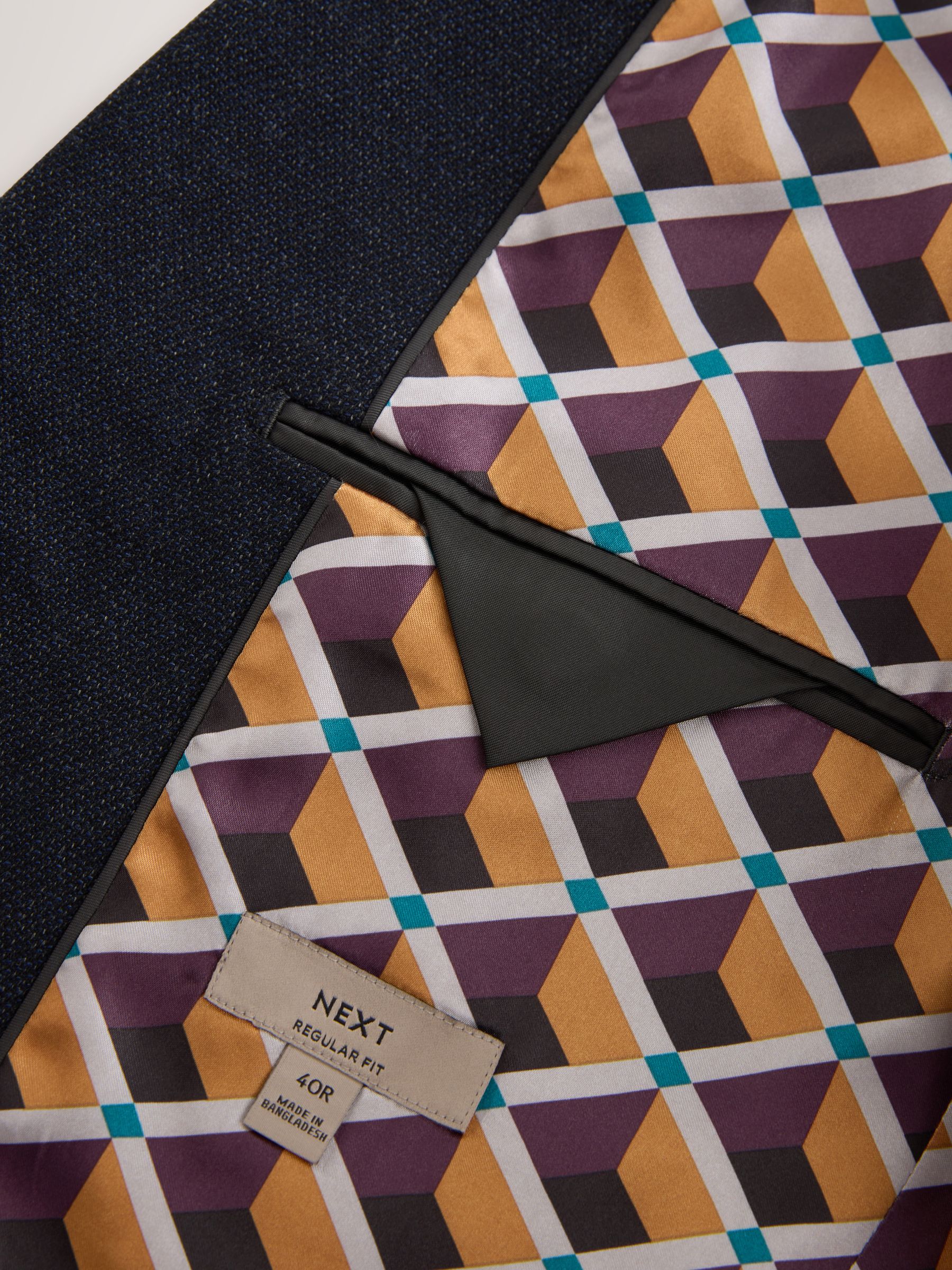 Buy Navy Blue Regular Fit Textured Smart Blazer from Next South Africa
