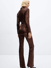 Mango Brown Sequin Blazer - Image 2 of 7