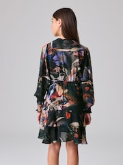 smALLSAINTS Multi Ari Floral Wrap Girls Dress - Image 3 of 9