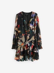 smALLSAINTS Multi Ari Floral Wrap Girls Dress - Image 7 of 9