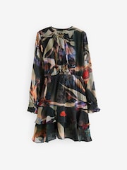 smALLSAINTS Multi Ari Floral Wrap Girls Dress - Image 8 of 9