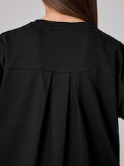 smALLSAINTS Girls Logo Lace Pleat Back Long Sleeve 100% Cotton T-Shirt - صورة 4 من 8