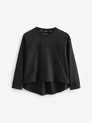 smALLSAINTS Girls Logo Lace Pleat Back Long Sleeve 100% Cotton T-Shirt - صورة 5 من 8