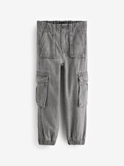smALLSAINTS Charcoal Grey Girls Freda Cargo Joggers - Image 6 of 8