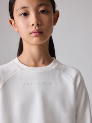 smALLSAINTS White/Black Girls Lee Lace 100% Cotton Sweatshirt and Legging Set - Image 7 of 13