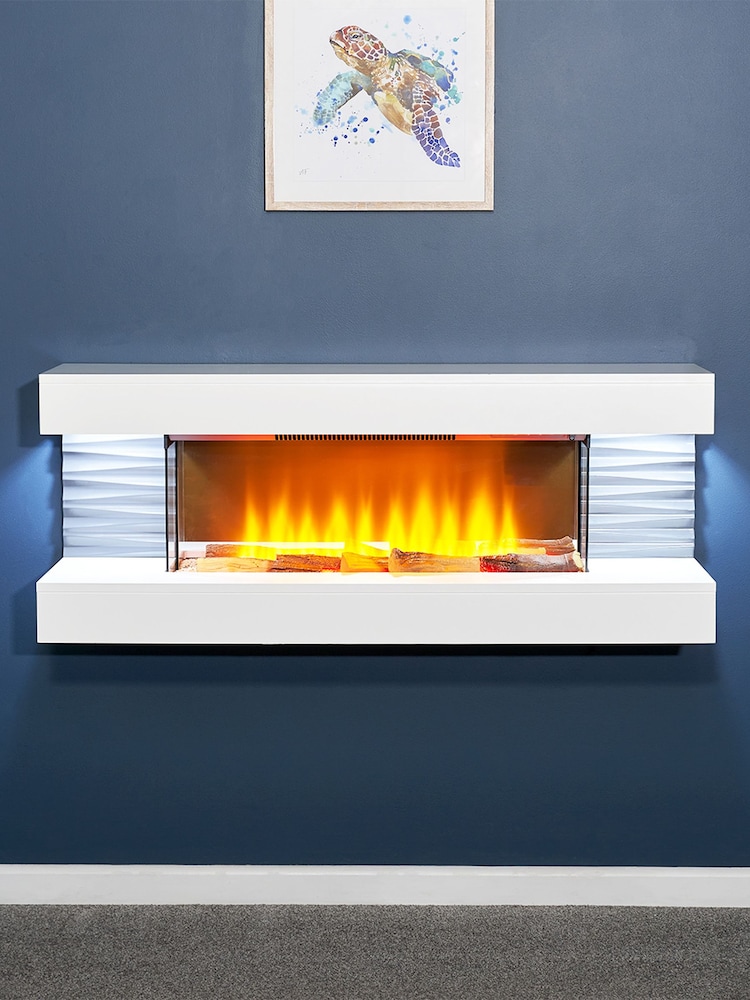 Sureflame White Electric Wall Suite - Image 1 of 4