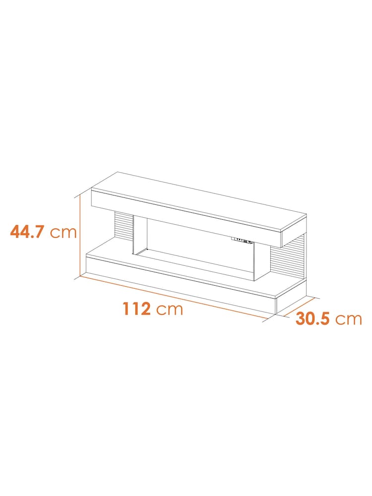 Sureflame White Electric Wall Suite - Image 4 of 4