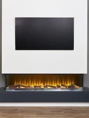 Adam Black Sahara Panoramic 61 Inch Media Wall Electric Fire - Image 1 of 4