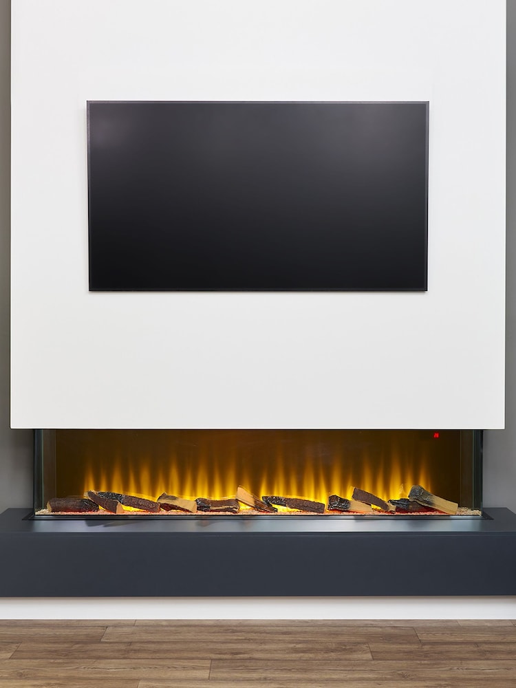 Adam Black Sahara Panoramic 61 Inch Media Wall Electric Fire - Image 1 of 4