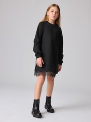 smALLSAINTS Black Girls Lee Lace Sweat Dress - Image 1 of 8