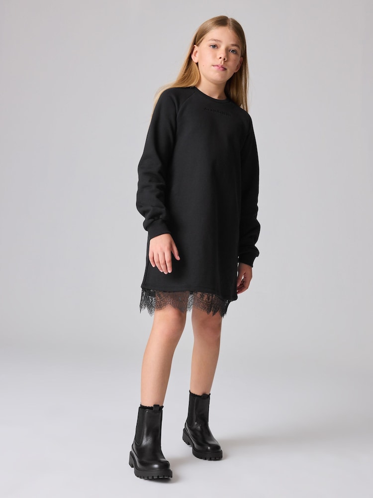 smALLSAINTS Black Girls Lee Lace Sweat Dress - Image 1 of 8