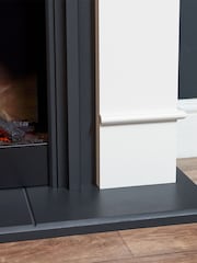 Adam White Hemsworth Electric Fireplace Suite - Image 2 of 4