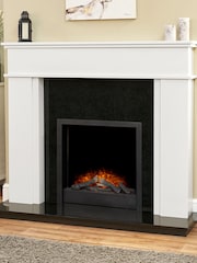 Acantha Black Large Ontario Electric Inset Fire - Image 1 of 4