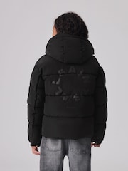 smALLSAINTS Black Boys Short Padded Coat - Image 4 of 13