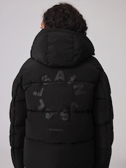 smALLSAINTS Black Boys Short Padded Coat - Image 5 of 13