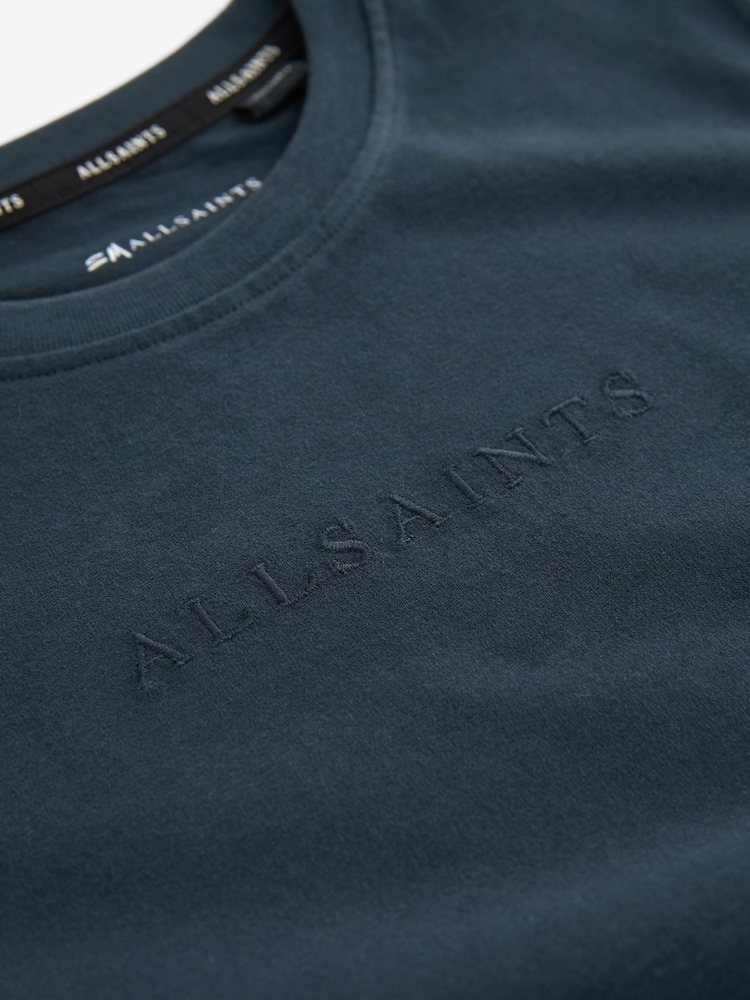 smALLSAINTS Green Logo Embroidered Crew 100% Cotton T-Shirt - Image 7 of 7
