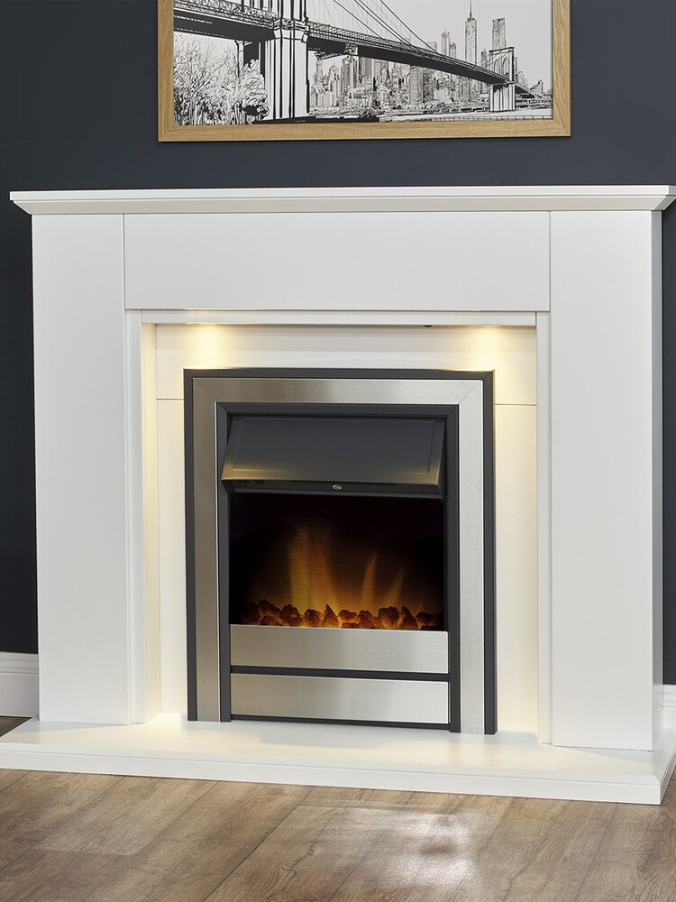Adam White Eltham 45 Inch Electric Fireplace Suite - Image 1 of 4