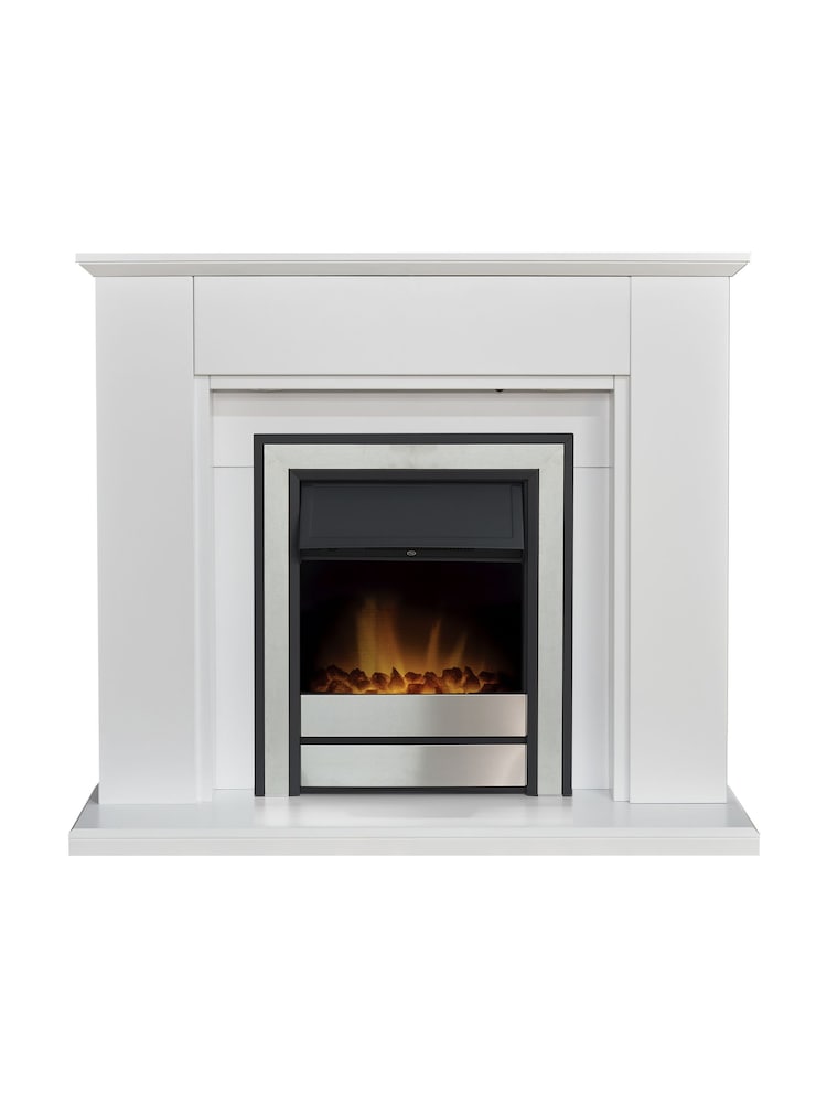 Adam White Eltham 45 Inch Electric Fireplace Suite - Image 2 of 4