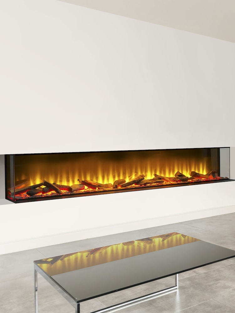Acantha Black Aspire 200 Panoramic Media Wall Electric Fire - Image 1 of 4