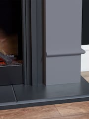 Adam Grey Hemsworth Electric Fireplace Suite - Image 2 of 4