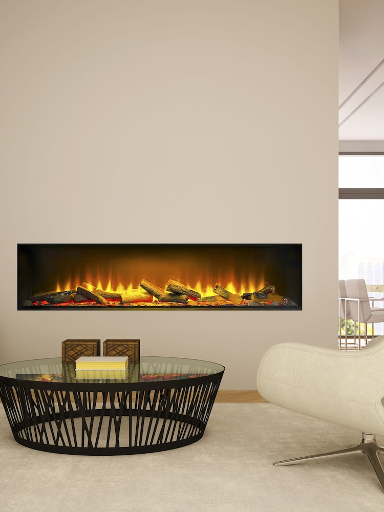 Acantha Black Aspire 125 Fully Inset Media Wall Electric Fire - Image 1 of 4