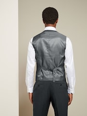 Charcoal Grey Regular Fit Essential Suit Waistcoat - Image 2 of 8