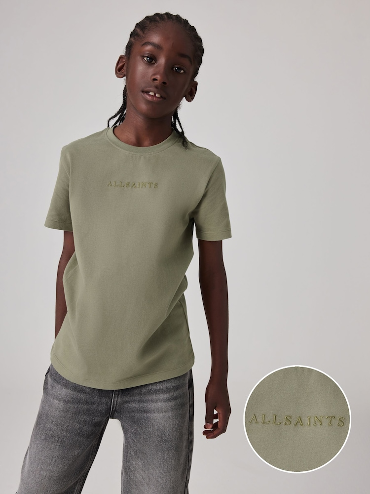 smALLSAINTS Logo Embroidered 100% Cotton Crew T-Shirt - Bild 1 von 7