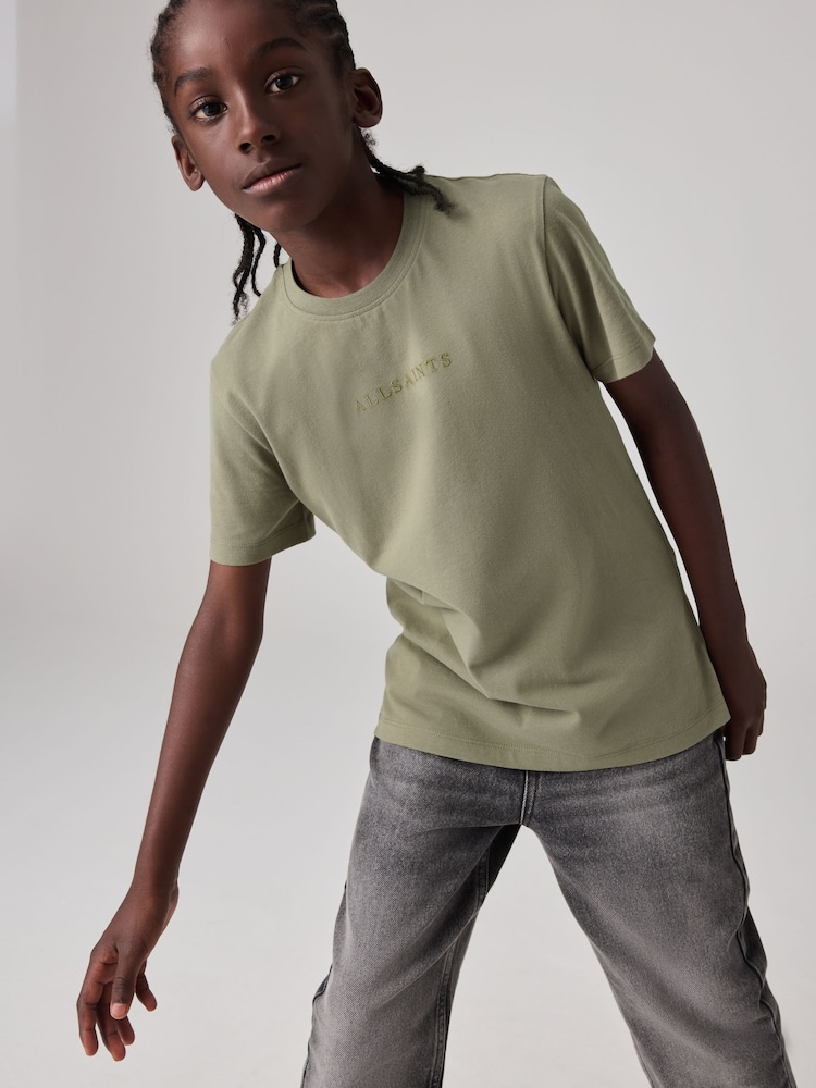 smALLSAINTS Logo Embroidered 100% Cotton Crew T-Shirt - Bild 2 von 7 smALLSAINTS Logo Embroidered 100% Cotton Crew T-Shirt - Bild 2 von 7