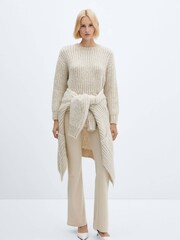 Mango Nude Round Neck Thick Knit Jumper - Image 2 of 7