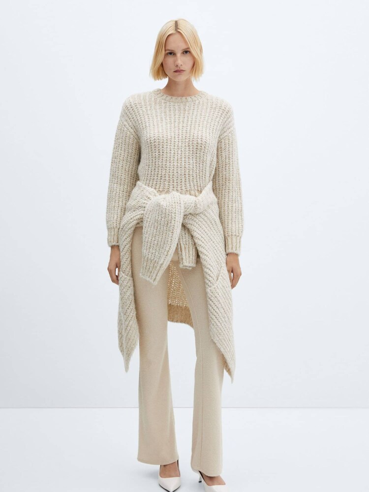 Mango Nude Round Neck Thick Knit Jumper - Image 2 of 7