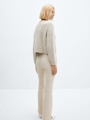 Mango Nude Round Neck Thick Knit Jumper - Image 3 of 7