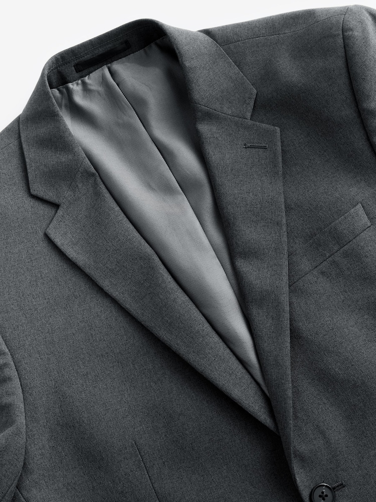 Gris de charbon de bois - Slim Fit (Slim Fit) - Veste de costume Essential - Image 8 of 10