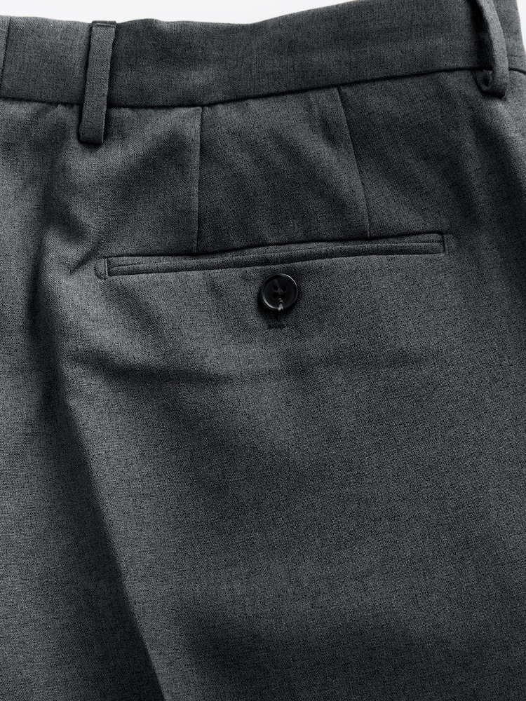 Gris de charbon de bois - Slim Fit (Slim Fit) - Pantalon de costume essentiel - Image 7 of 8