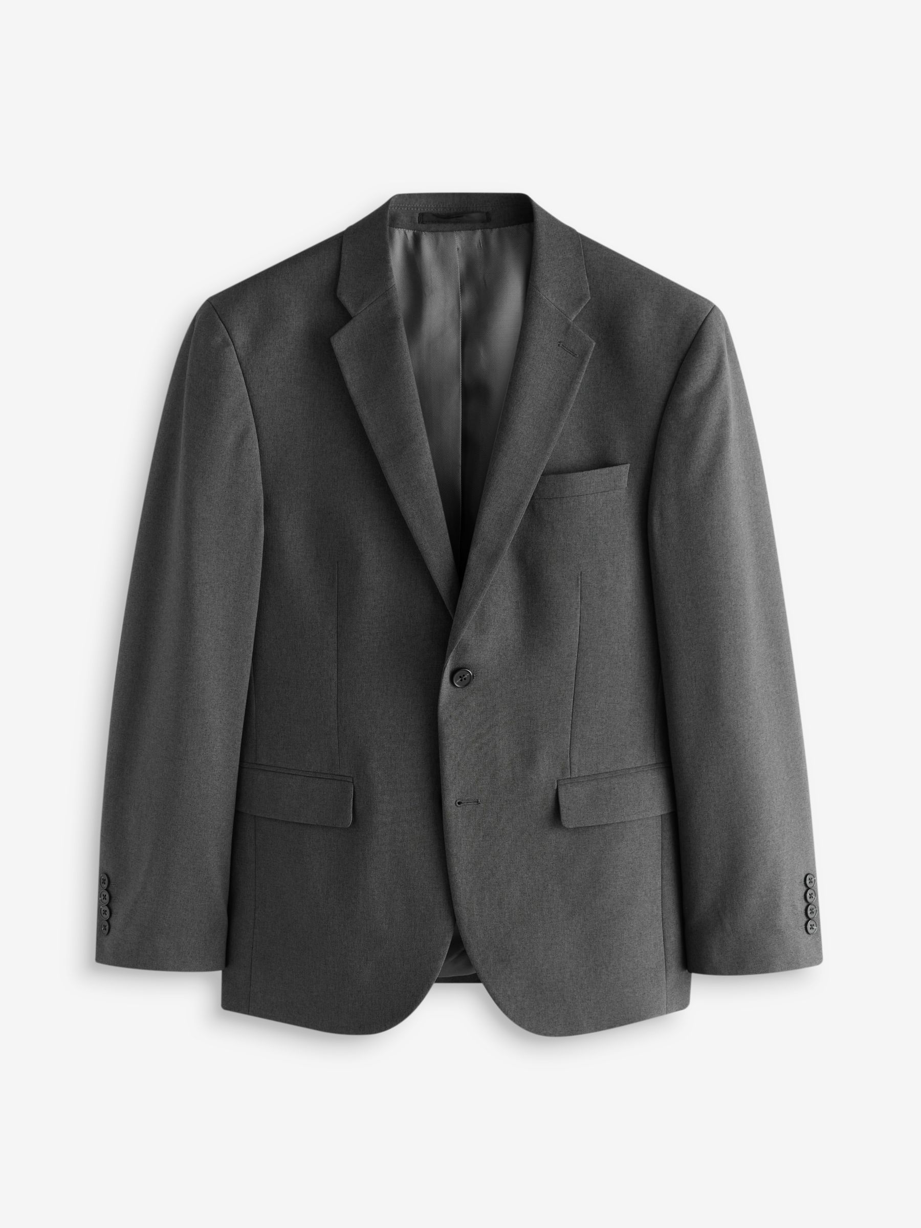 Charcoal Grey Regular Fit Essential Suit Jacket
