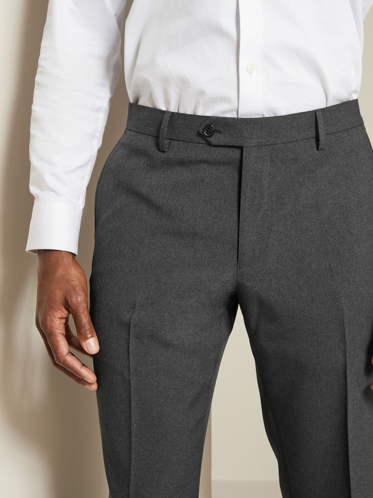 Gris de charbon de bois - Ajustement régulier - Pantalon de costume essentiel - Image 4 of 8