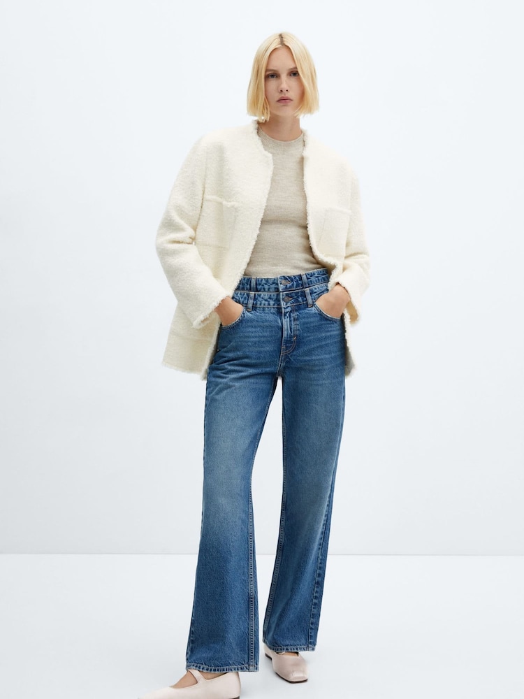 Mango Cream Smart Tweed Jacket - Image 2 of 7