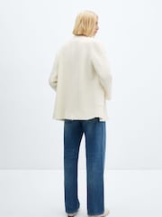 Mango Cream Smart Tweed Jacket - Image 3 of 7