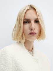 Mango Cream Smart Tweed Jacket - Image 4 of 7